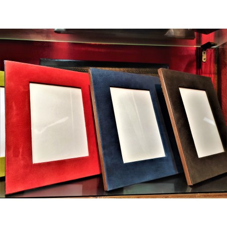 coloured suede picture frame
