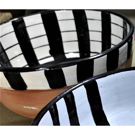 salad bowl and bowl black &...