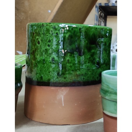 vase terracota vert intense