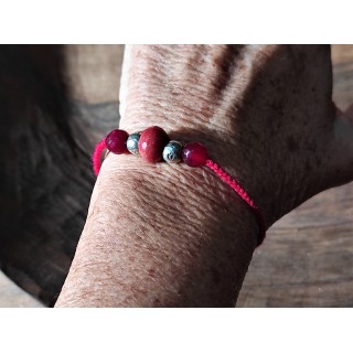 bracelet quartz rouge et...