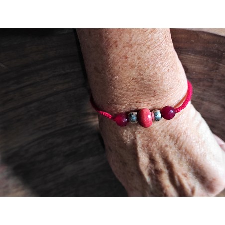 bracelet quartz rouge et...