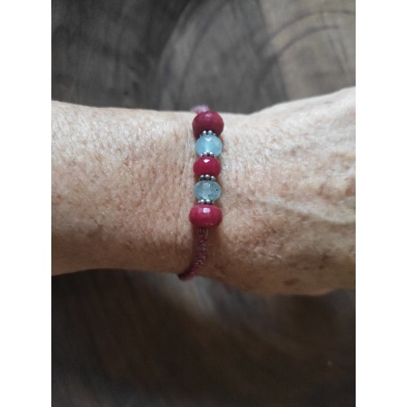 bracelet aigue marine et...