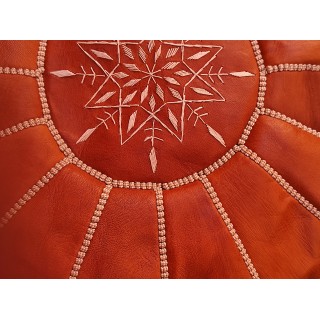 round embroidered leather...