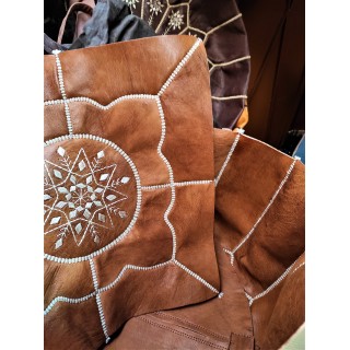 square moroccan leather...