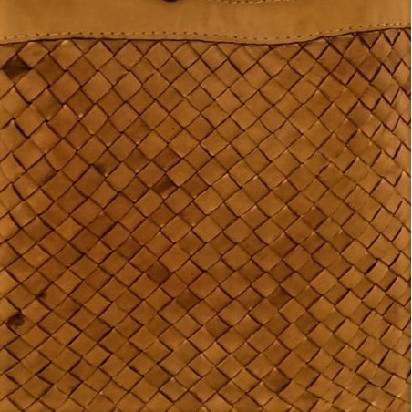 "Boho" plaited leather tote...